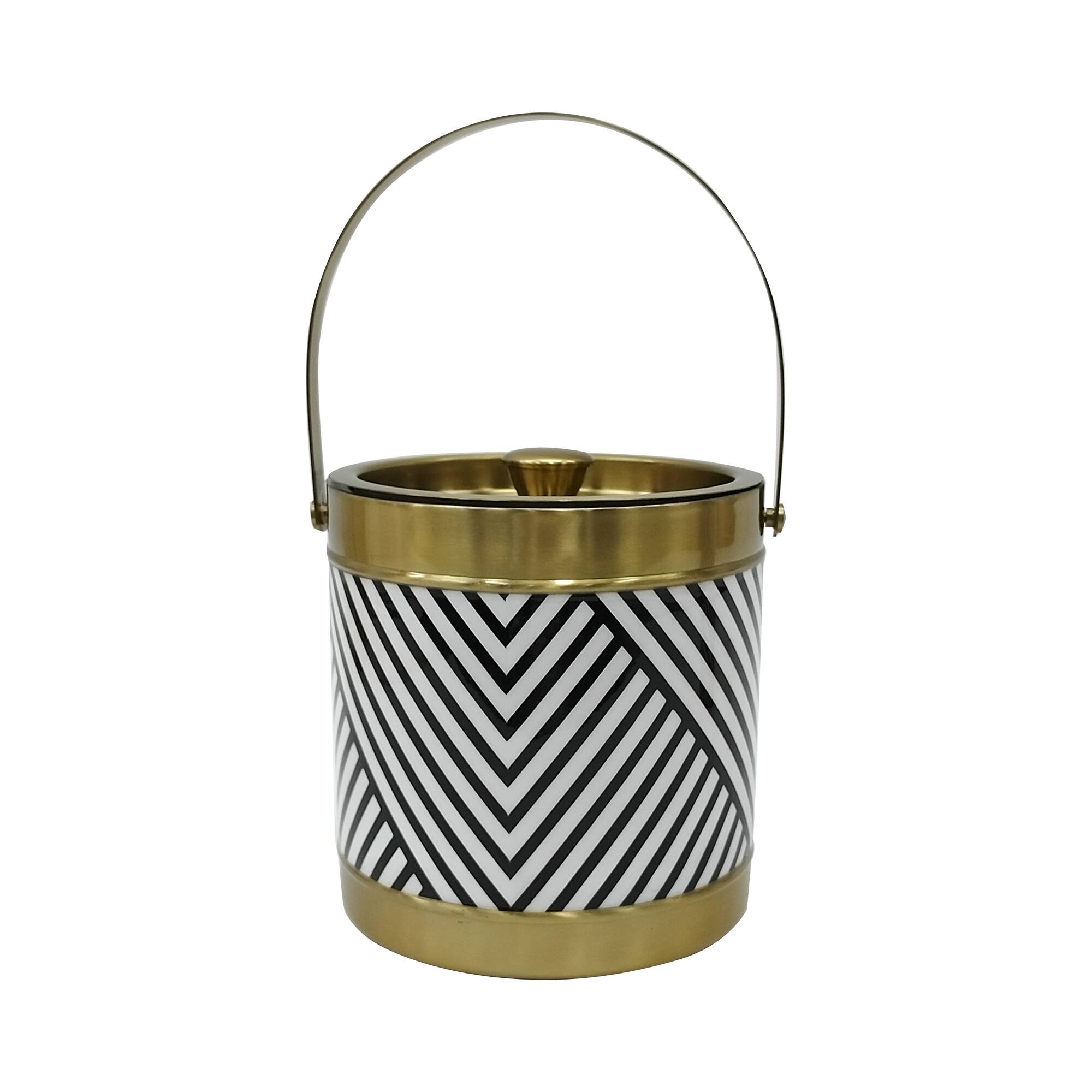 Jonathan Adler x Michaels 7.5" Black & White Ice Bucket